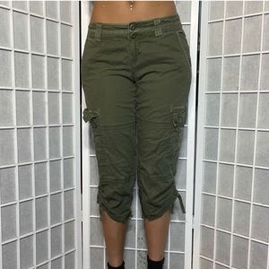 Green cargo shorts size 2